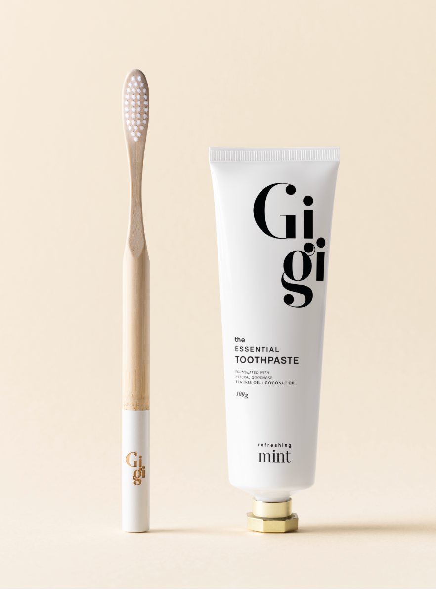 Fluoride-Free, Hydroxyapatite Toothpaste + Chic Brush – Gigi